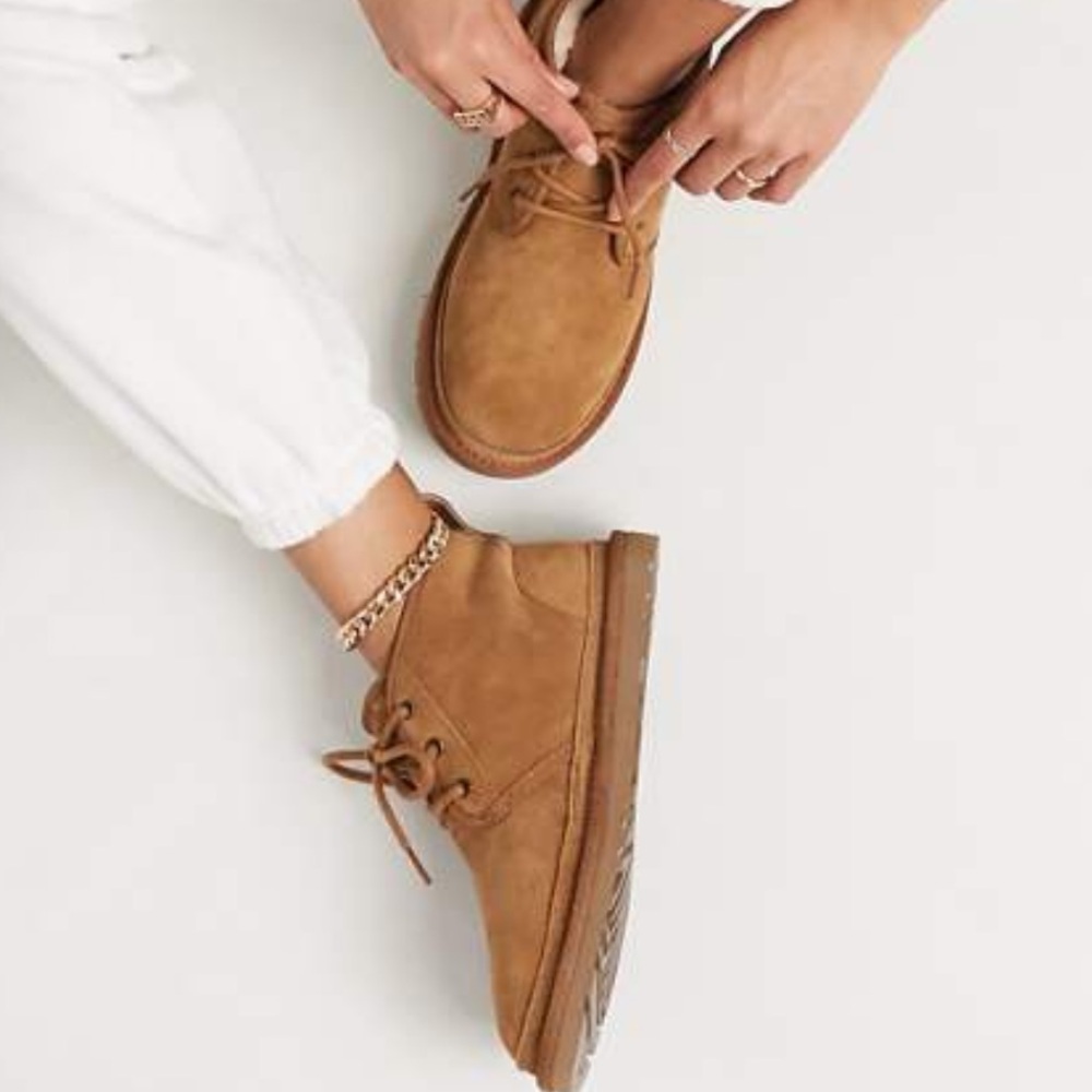 UGG Chestnut Suede Ankle Booties